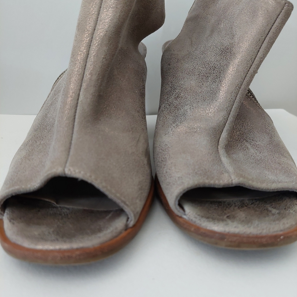 Paul Green Metallic Open Toe Women's Booties